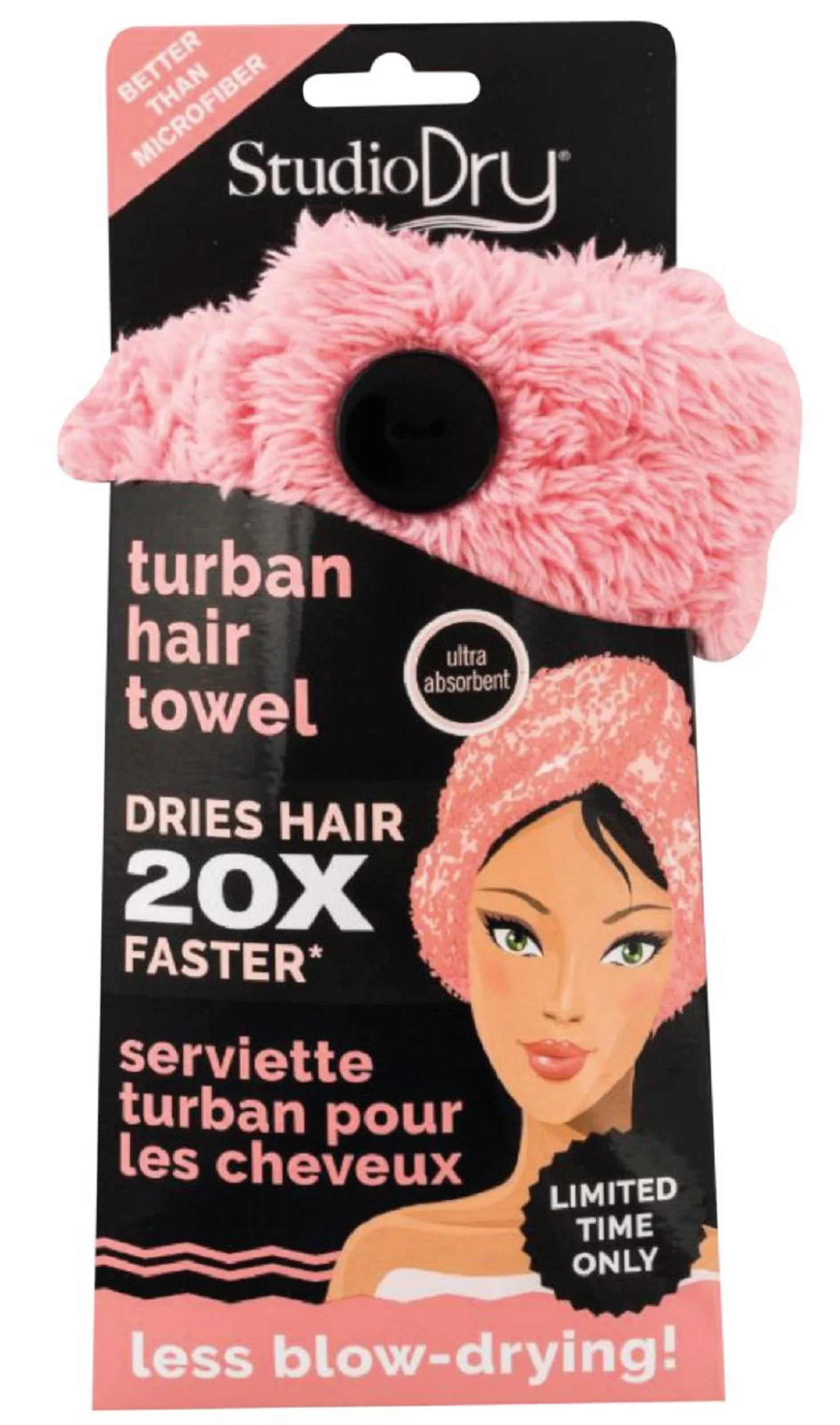 Danielle Turban Hair Towel - Coral